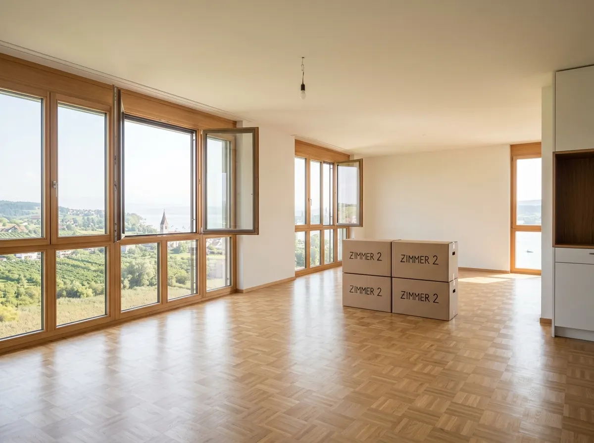 Grafik mit gestapelten Umzugskartons nach Wohnungsgrösse